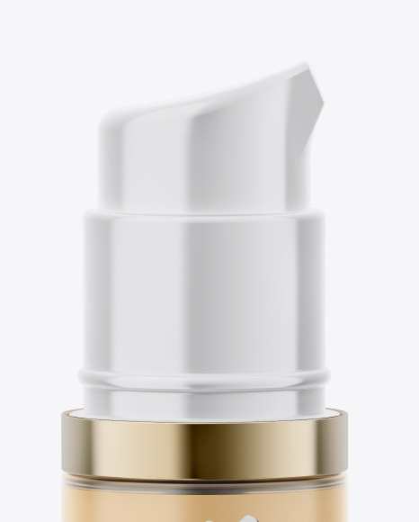 Opened Cosmetic Bottle with Cap Mockup