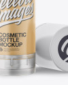 Opened Cosmetic Bottle with Cap Mockup