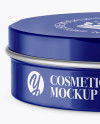 Glossy Cosmetic Jar Mockup (High-Angle Shot)