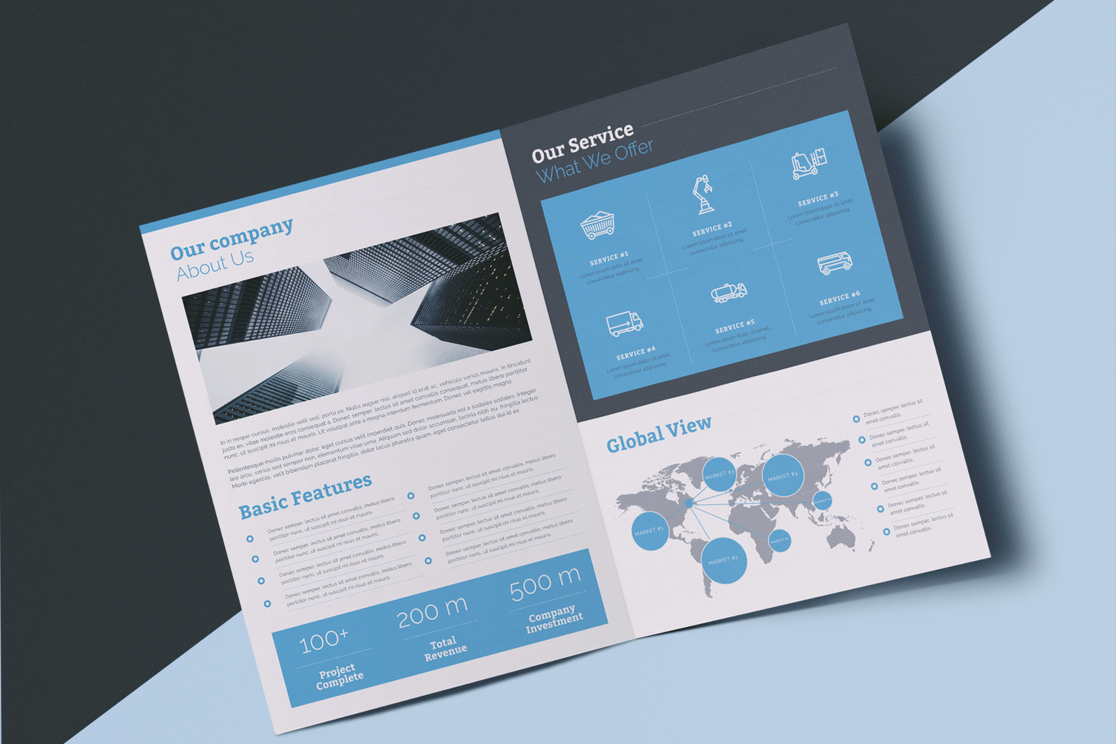 Company Profile Bi-Fold Brochure