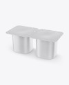 Plastic Cups Mockup - Half Side View (High-Angle Shot)
