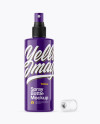 Opened Glossy Spray Bottle With Transparent Сap Mockup Opened Glossy Spray Bottle With Transparent Сap Mockup