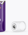 Opened Glossy Spray Bottle With Transparent Сap Mockup Opened Glossy Spray Bottle With Transparent Сap Mockup