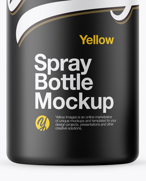 Opened Matte Spray Bottle With Transparent Сap Mockup