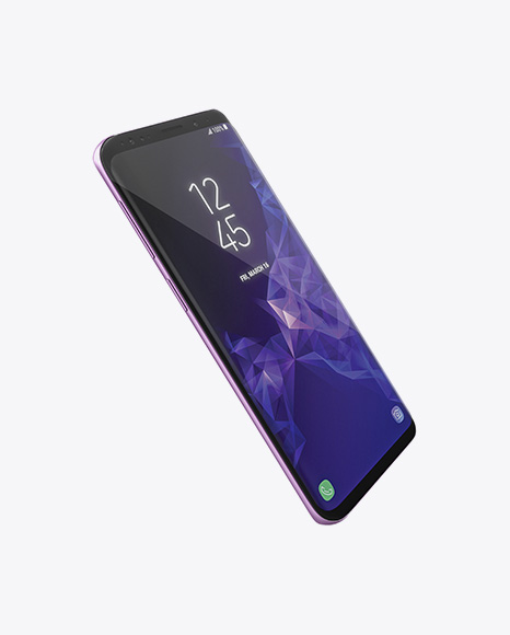 Samsung Galaxy S9 Mockup - Half Side View