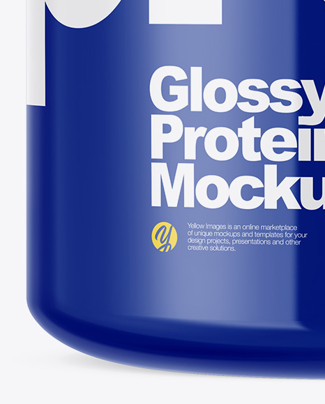 Glossy Protein Jar Mockup