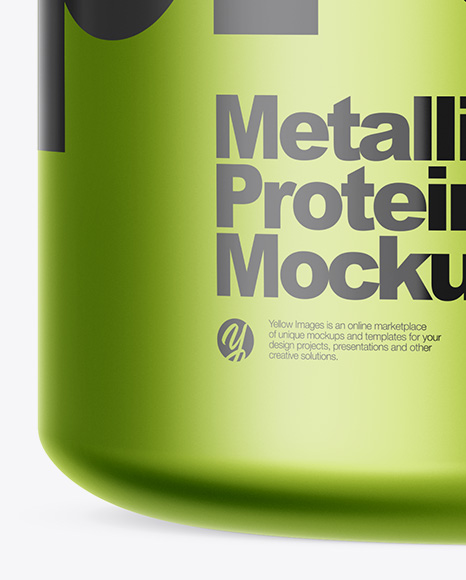 Metallic Protein Jar Mockup