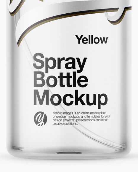 Clear Spray Bottle Mockup