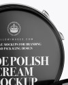 Glossy Shoe Polish Cream Jars Mockup