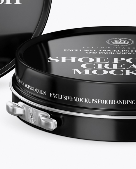 Glossy Shoe Polish Cream Jars Mockup - Free Download Images High