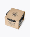 Clear Glass Sauce Jar in Kraft Paperboard Sleeve Mockup - Half Side View Clear Glass Sauce Jar in Kraft Paperboard Sleeve Mockup - Half Side View