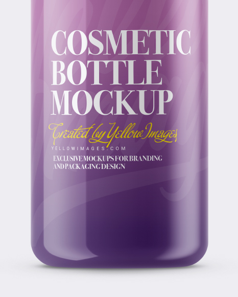 Glossy Cosmetic Bottle Mockup