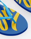 Flip Flops Mockup - Half Side View (High Angle Shot)