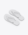 Flip Flops Mockup - Half Side View (High-Angle Shot)