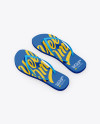 Flip Flops Mockup - Half Side View (High-Angle Shot)