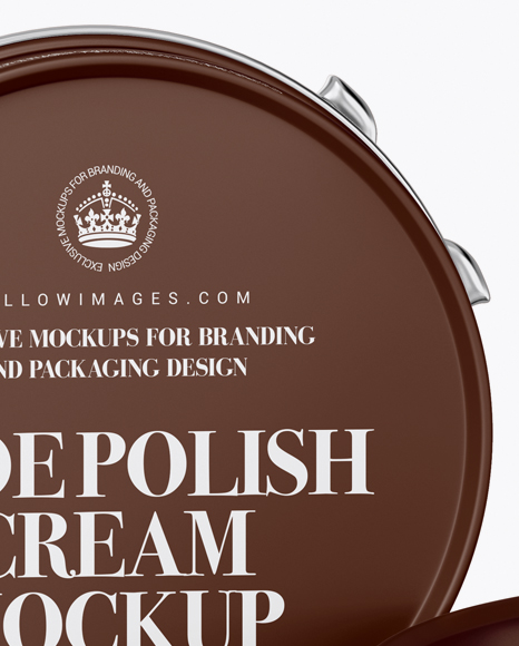 Matte Shoe Polish Cream Jars Mockup - Free Download Images High Quality