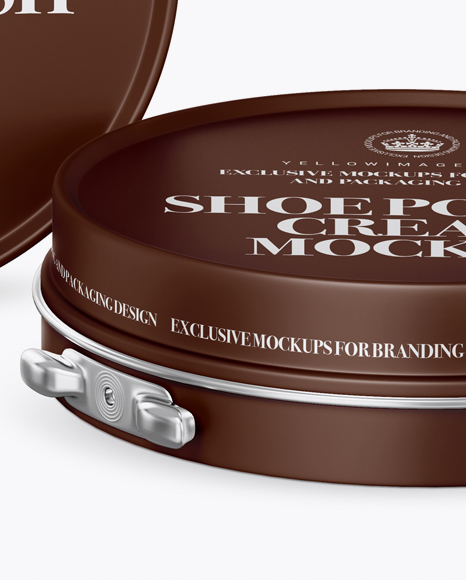 Matte Shoe Polish Cream Jars Mockup