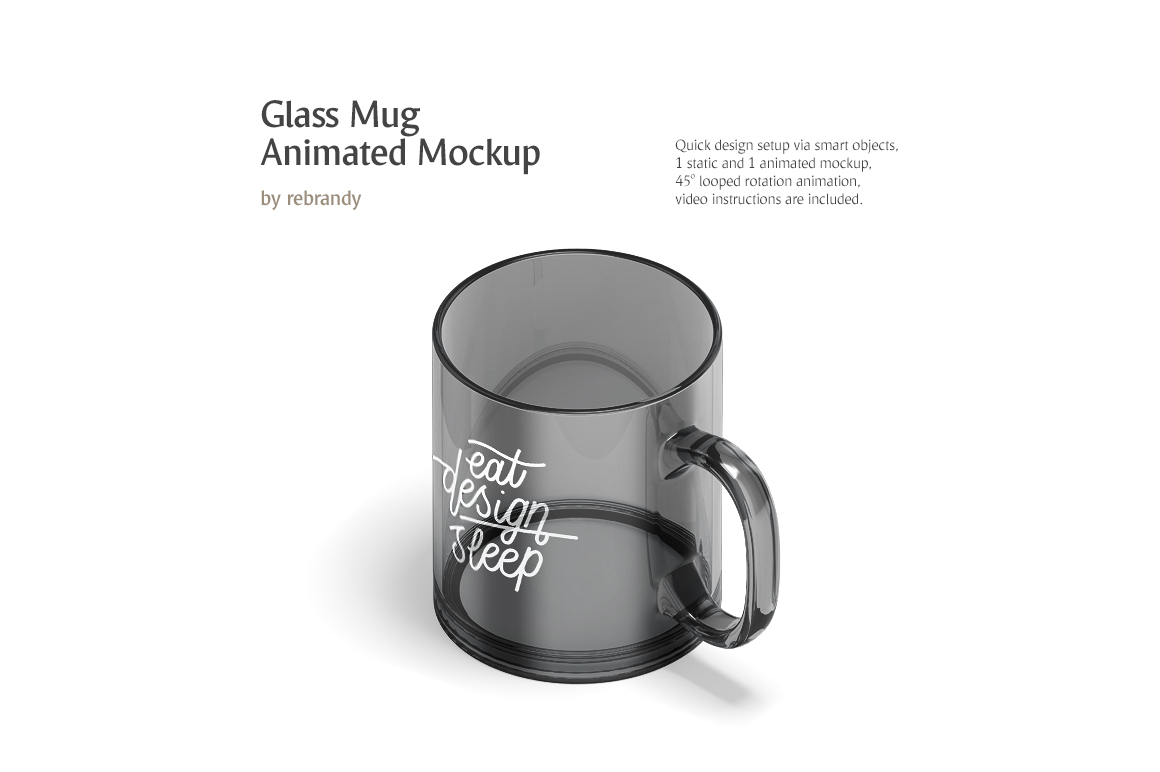 New Glass Mug Animated Mockup New Glass Mug Animated Mockup