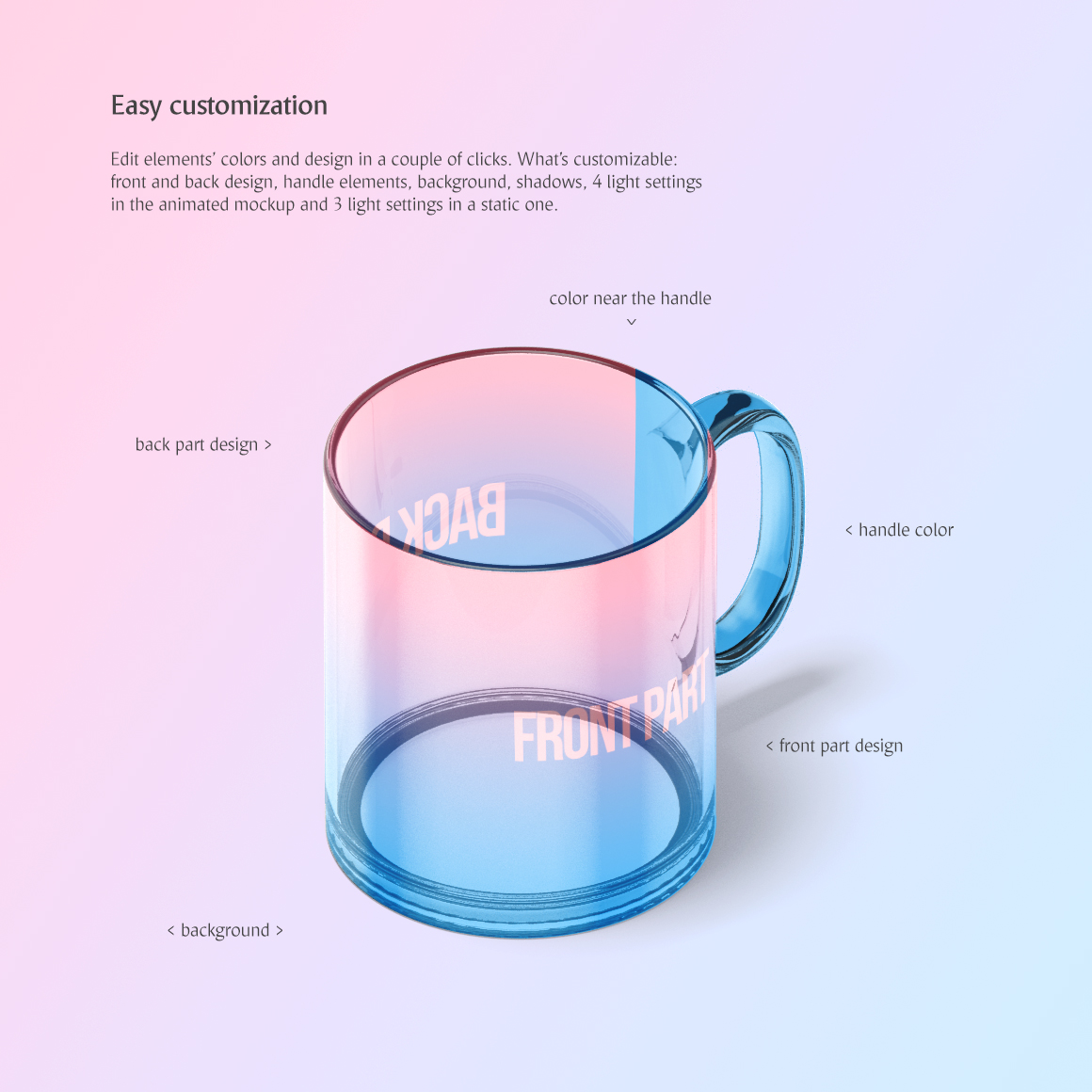 New Glass Mug Animated Mockup