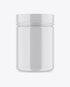 Glossy Protein Jar Mockup