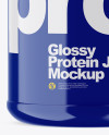 Glossy Protein Jar Mockup