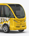 Minibus Mockup - Right Half Side View