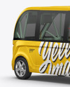 Minibus Mockup - Right Half Side View