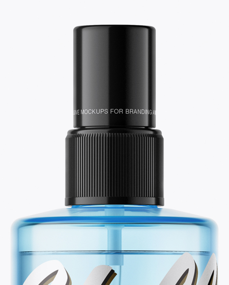 Blue Spray Bottle Mockup