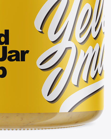 Mustard Sauce Jar Mockup