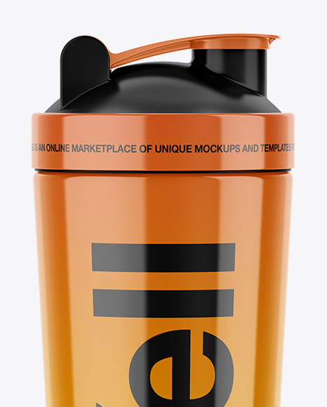 Glossy Shaker Bottle Mockup