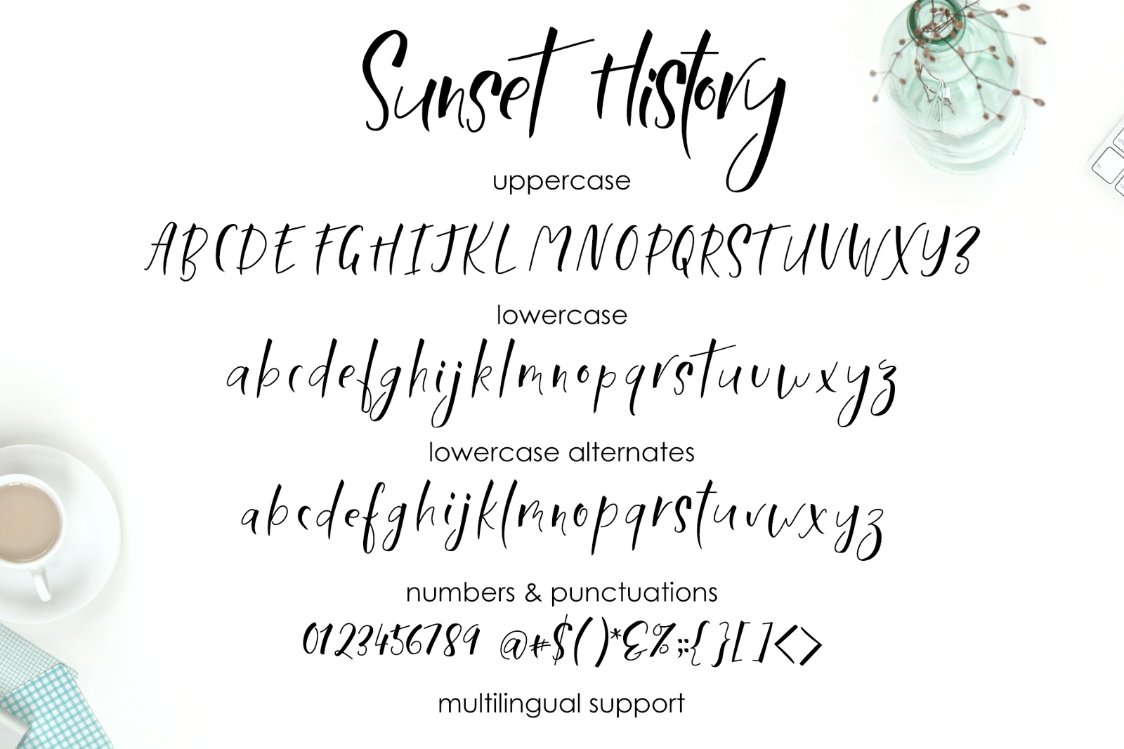 Sunset History-freestyle font