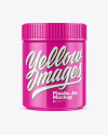 Glossy Plastic Jar Mockup