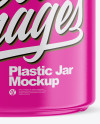 Glossy Plastic Jar Mockup