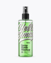 Clear Spray Bottle with Green Liquid &amp; Transparent Сap Mockup