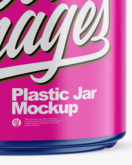 Matte Plastic Jar Mockup