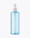 Blue Spray Bottle with Transparent Сap Mockup