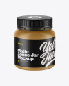 Matte Sauce Jar Mockup (High-Angle Shot)