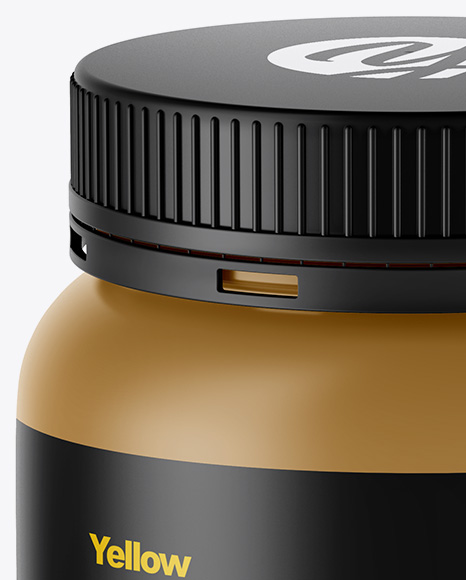 Matte Sauce Jar Mockup (High-Angle Shot)