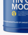 Matte Oil Tin Can Mockup - Front View