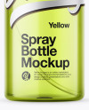 Olive Spray Bottle with Transparent Сap Mockup