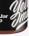 BBQ Sauce Jar Mockup (High-Angle Shot)