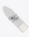 Wooden Ironing Board with Iron Mockup