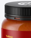 Chilli Sauce Jar Mockup (High-Angle Shot)