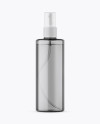 Dark Spray Bottle with Transparent Сap Mockup