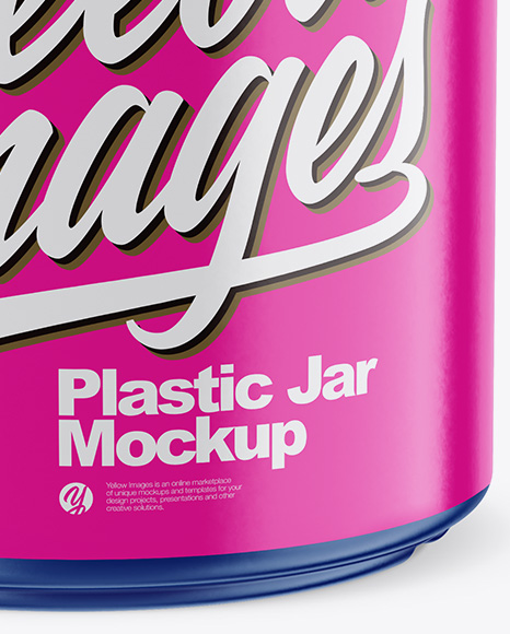 Matte Plastic Jar Mockup (High-Angle Shot)