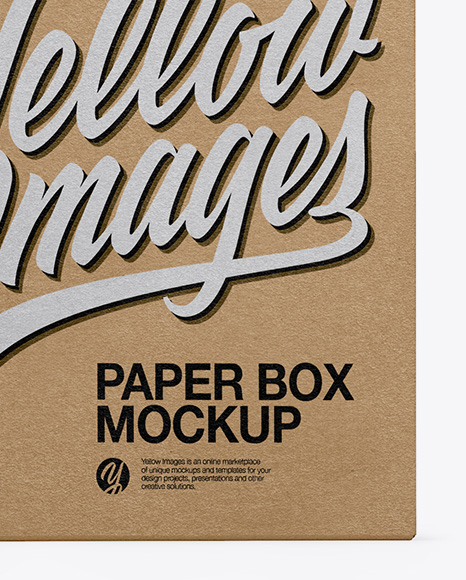 Opened Kraft Box Mockup - Side View (High-Angle Shot)
