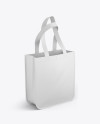 Shopping Bag Mockup - Half Side View (High-Angle Shot)