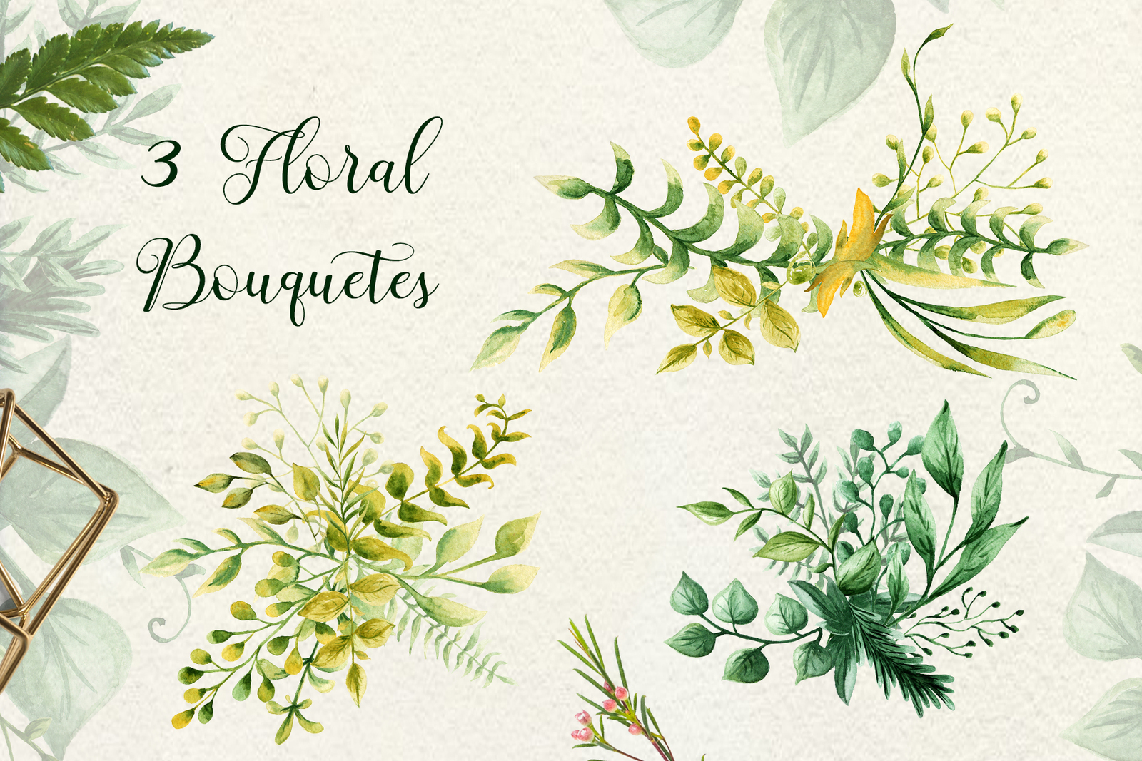 Herbaceous Greens-watercolor set