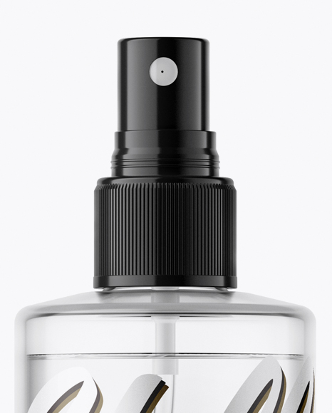 Opened Clear Spray Bottle Mockup