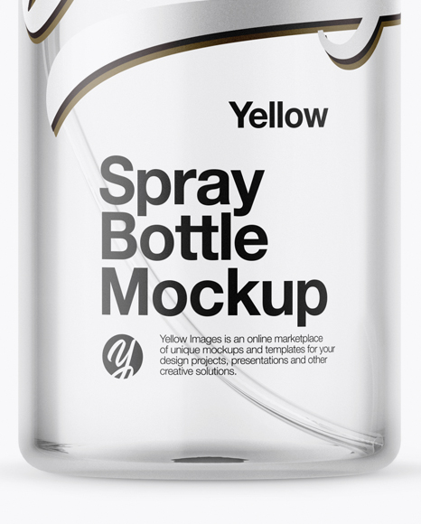 Opened Clear Spray Bottle Mockup